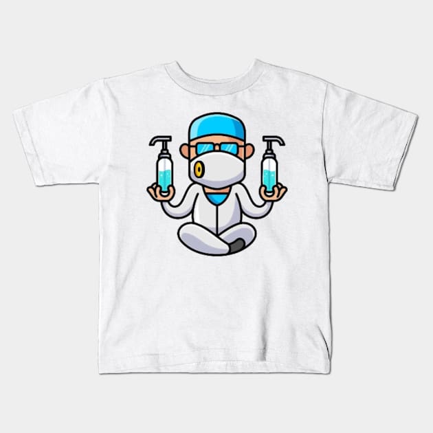 sanitizing is necessary Kids T-Shirt by Bravetee